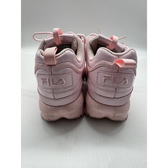 Fila Disruptor 2 Pink Patent Leather Chunky Platform Sneaker Women’s Size 9 - Picture 8 of 11